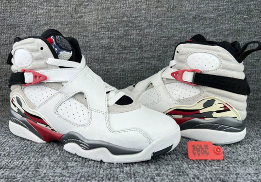 Air Jordan 8 Retro Bugs Bunny GS White Basketball Shoes Sneakers 305368-103 DISCOLORING